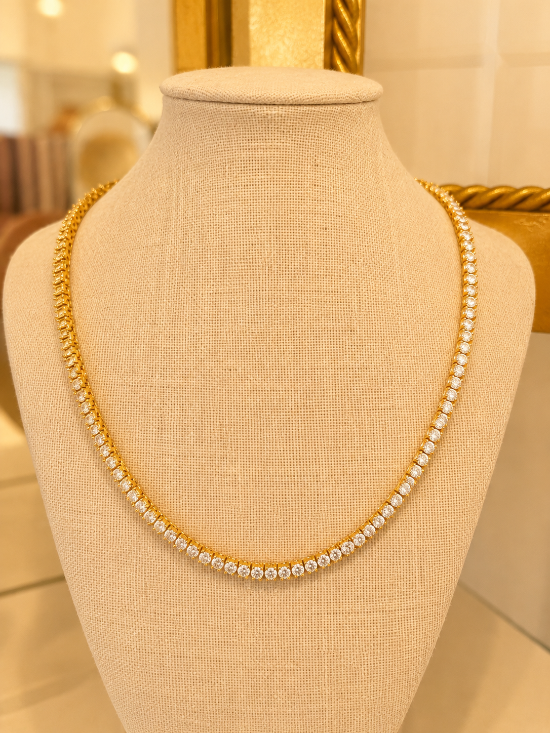 Gold Crystal Necklace