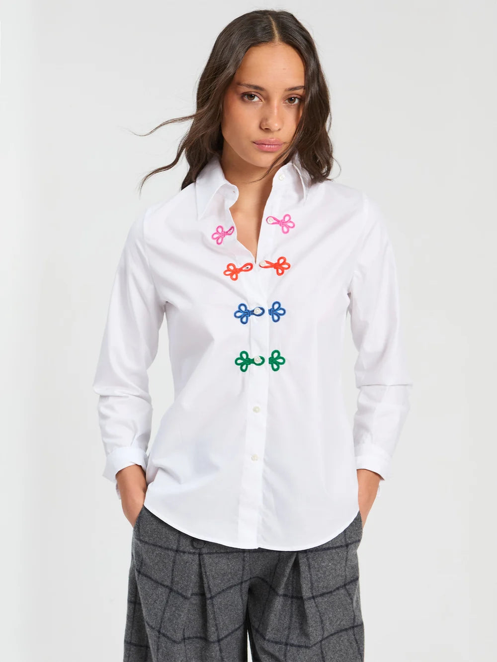 Vilagallo White Shirt Multicolor Frogging 33770