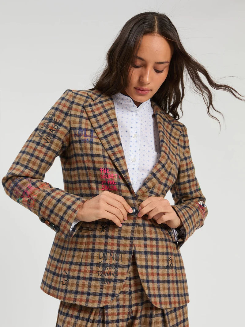 Vilagallo 33815 Rust Plaid Jacket
