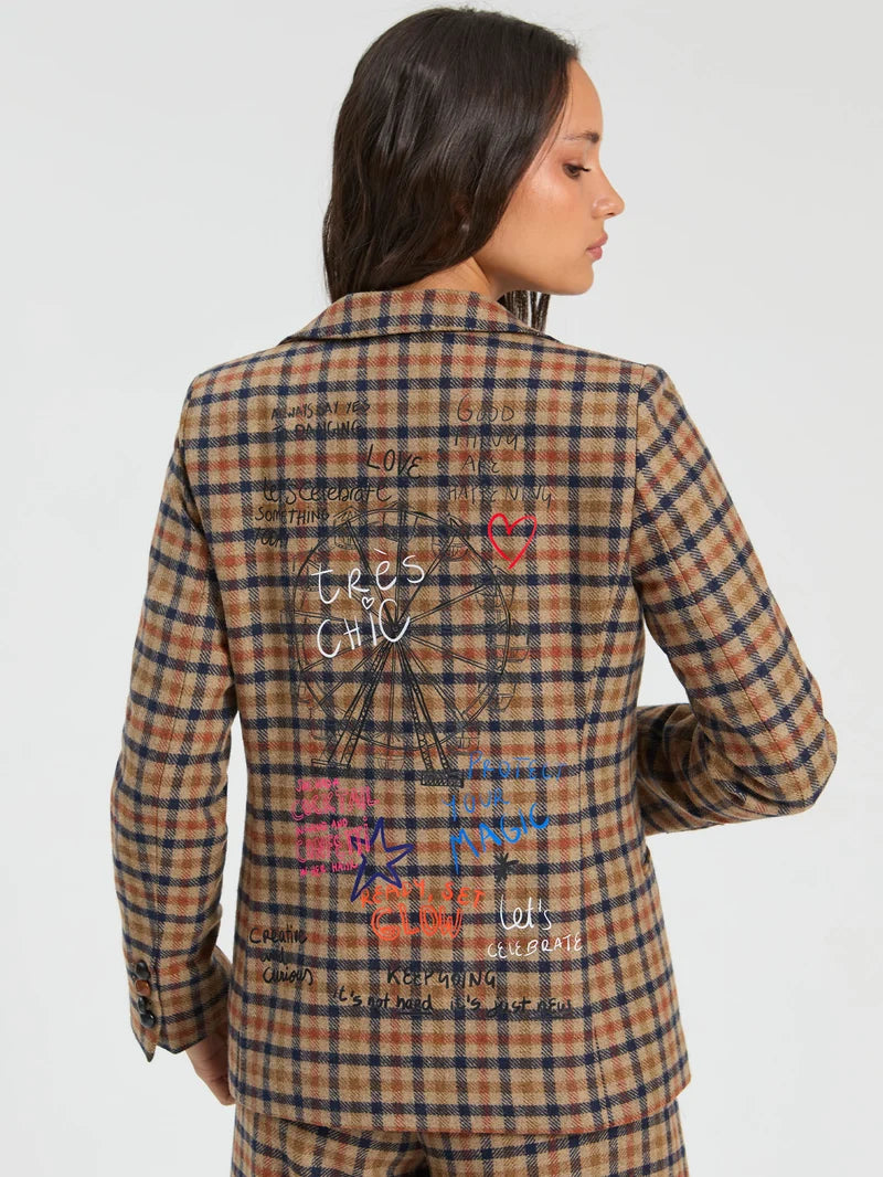 Vilagallo 33815 Rust Plaid Jacket