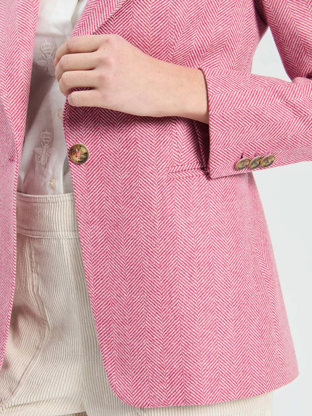 Vilagallo 33860 Raspberry Herringbone Jacket
