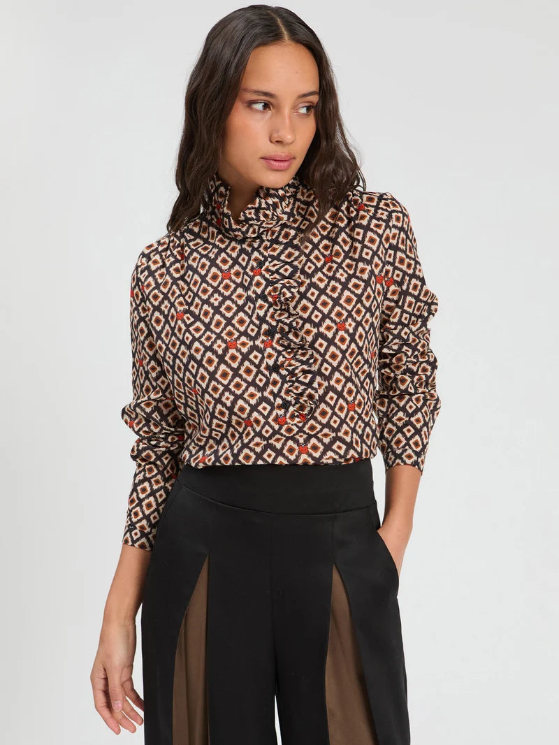 Vilagallo 33907 Ikat Shirt Mariquitas Ruffles