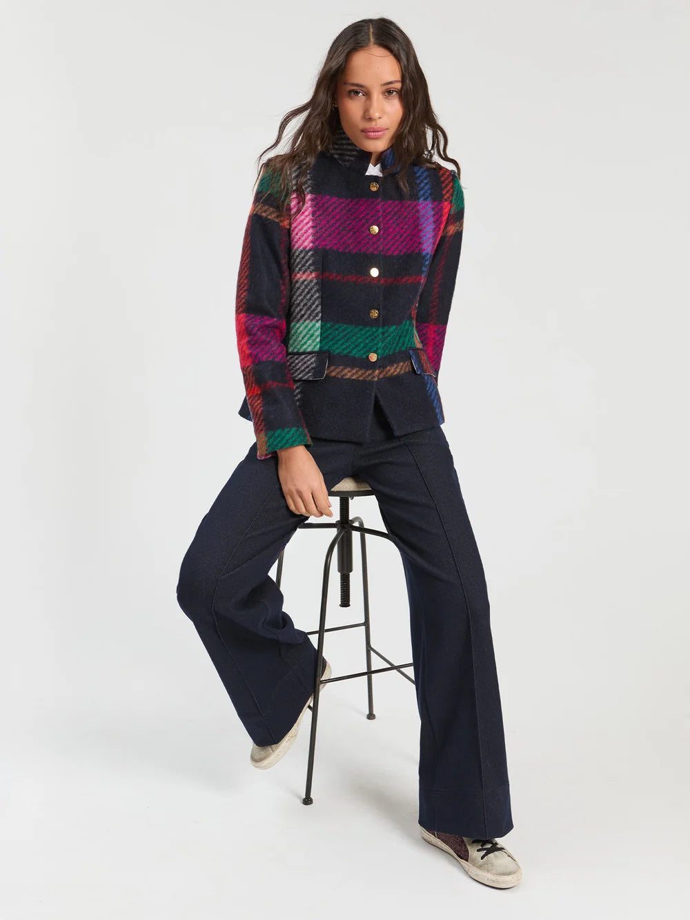 Vilagallo 33103 Plaid Multicolor Wool Jacket