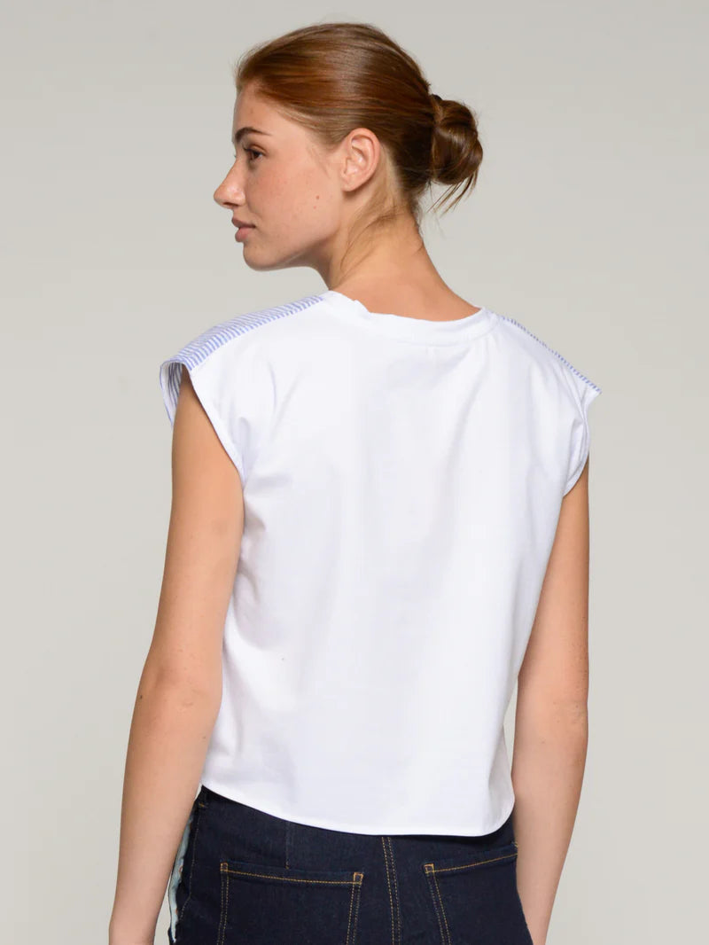 Vilagallo 33243 Blue Striped T-Shirt Golf Knot