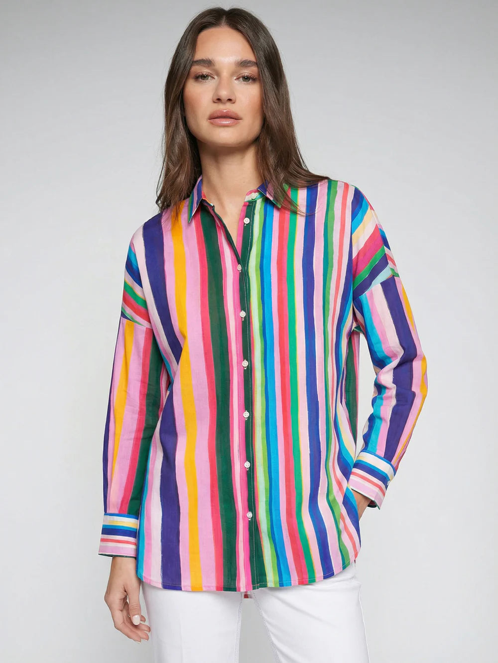 Vilagallo 33269 Vibrant Multicolor Striped Shirt