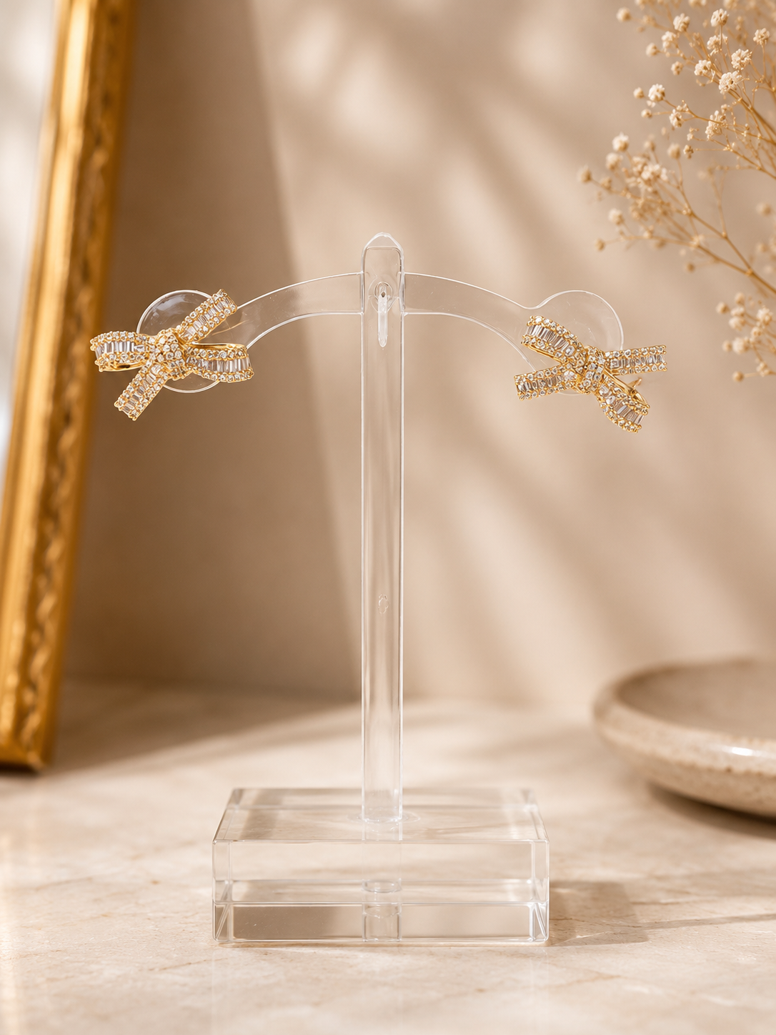 Crystal Bow Earrings