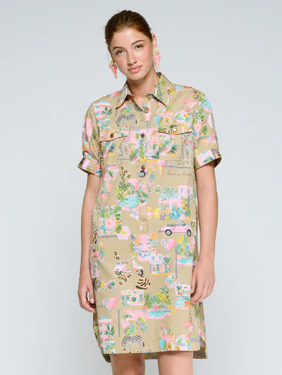 Vilagallo 33563 California Print Short Dress
