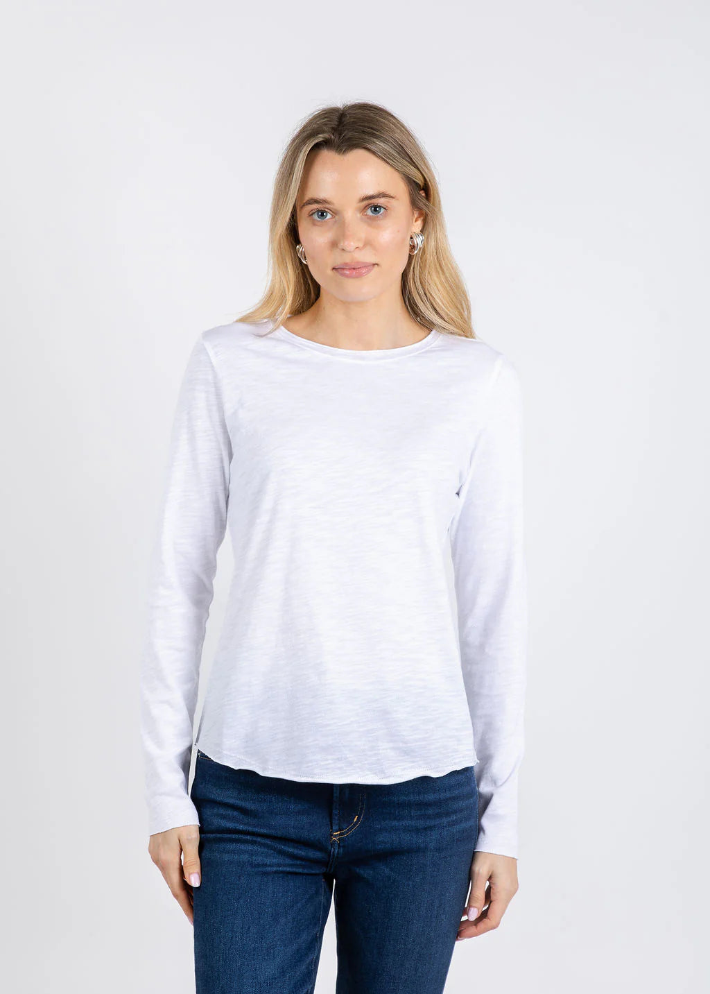 Elliott Lauren Lilly Long Sleeve Tee - White