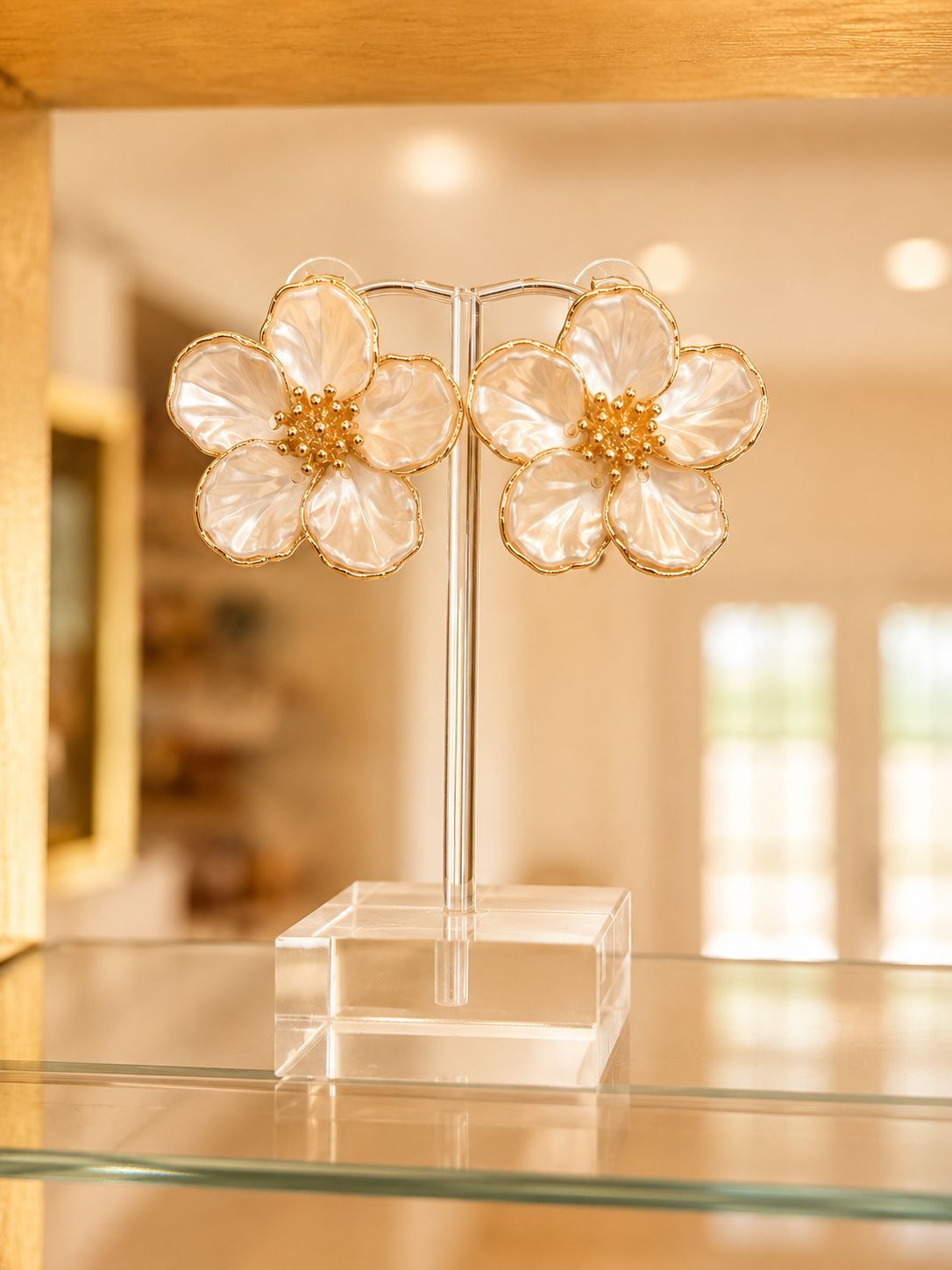Flower Earrings Gold