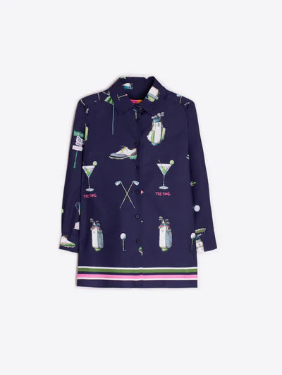 Vilagallo 33393 Navy Golf Print Shirt