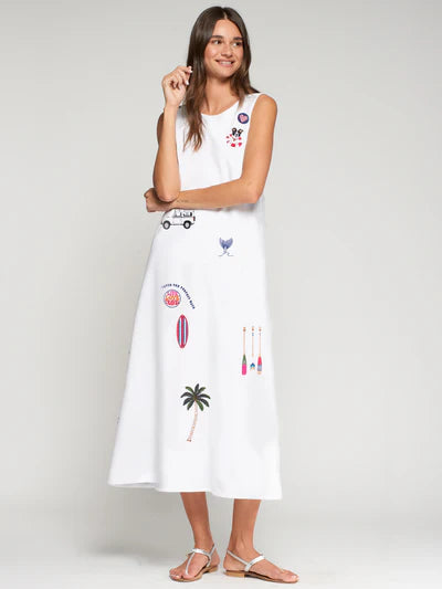 Vilagallo 33345 White Embroidered Surf Dress