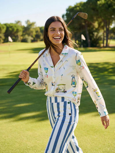 Vilagallo 33394 White Shirt with Golf Print