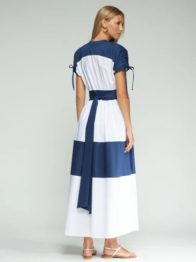 Vilagallo 33434 White and Navy Dress