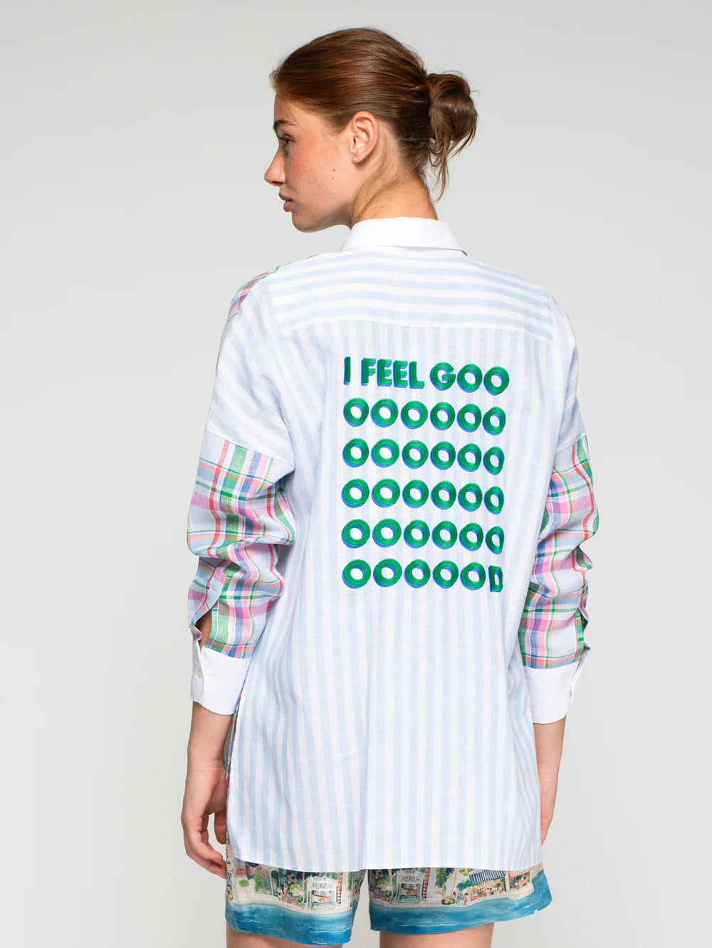 Vilagallo 33365 MULTICOLORED PLAID SHIRT WITH WHITE COLLAR