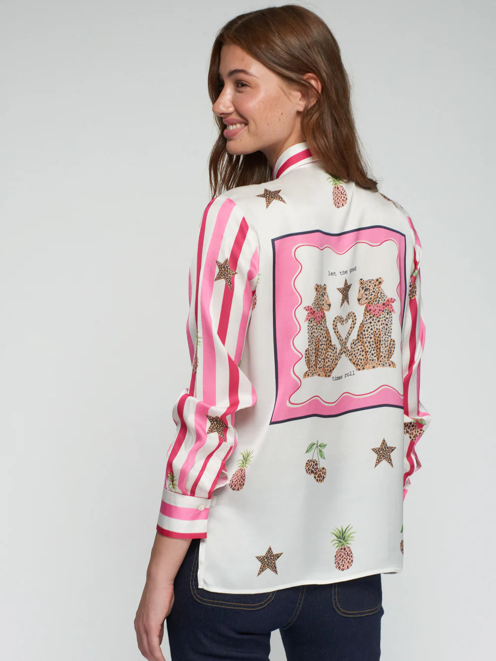 Vilagallo 33641 STRIPED AND LEOPARD SHIRT